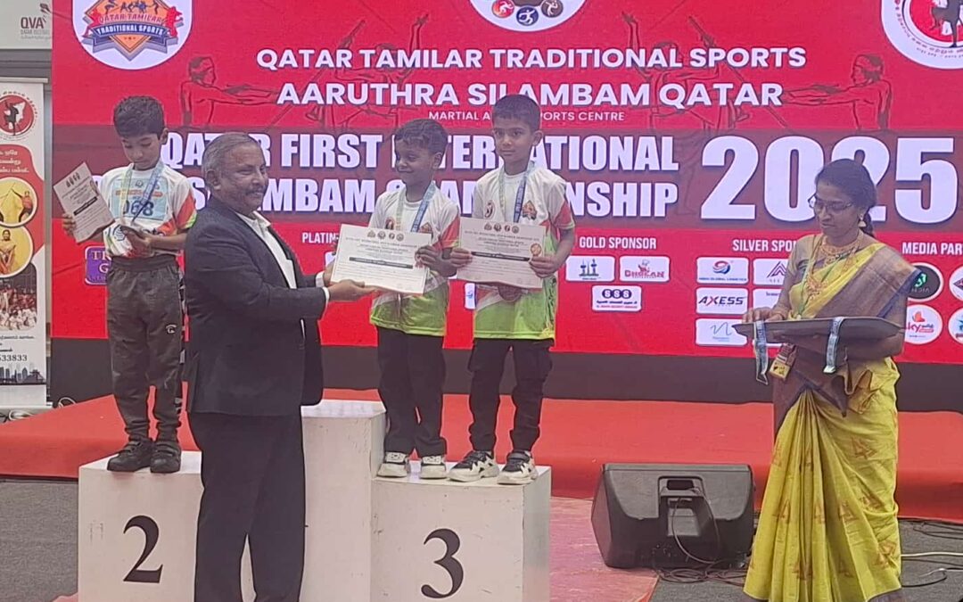 Dhiyash of Grade 2 Shines in International Silambam Competition